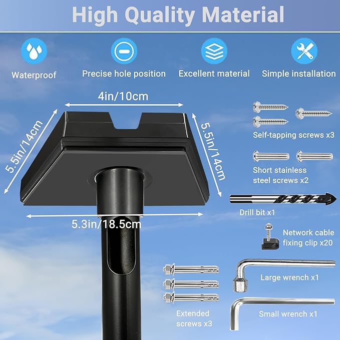 Starlink Gen 3 Wall Mount Heavy Duty Steel Satellite Internet Mount - with | Sold by Uncle Wiener's Wholesale