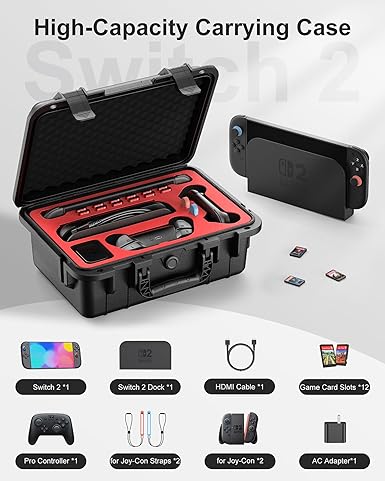 STARTRC GAMES Professional Waterproof Hard Case for Nintendo Switch 2 Accessories - General Equipment with Blue & Orange | Sold by Uncle Wiener's Wholesale