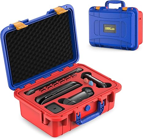 STARTRC GAMES Professional Waterproof Hard Case for Nintendo Switch 2 Accessories - General Equipment with Red & Blue | Sold by Uncle Wiener's Wholesale