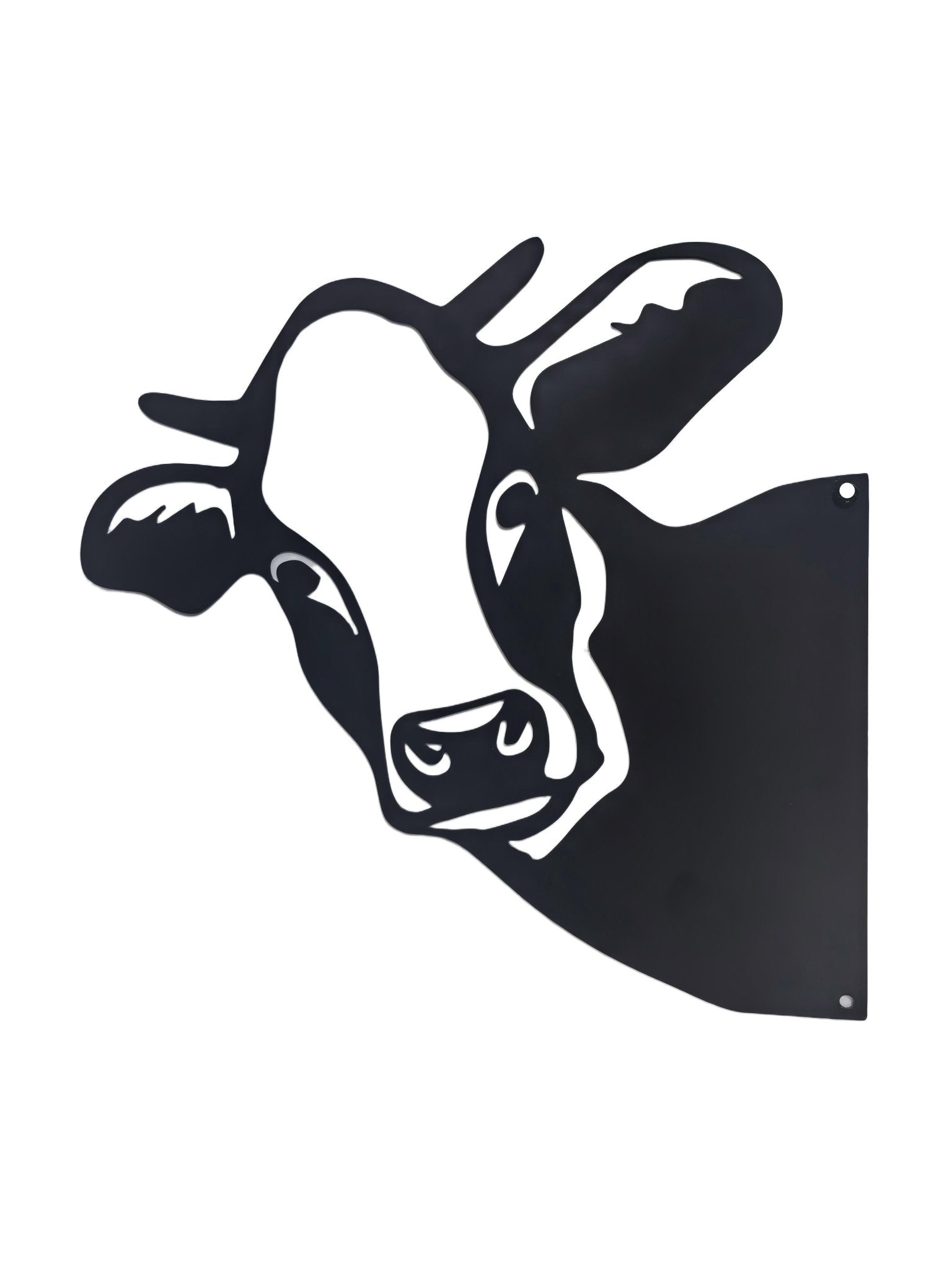 Steel Farm Animal Wall Art Decor Horse Sheep Cow Rooster Black Metal Signs - with Cow | Sold by Uncle Wiener's Wholesale