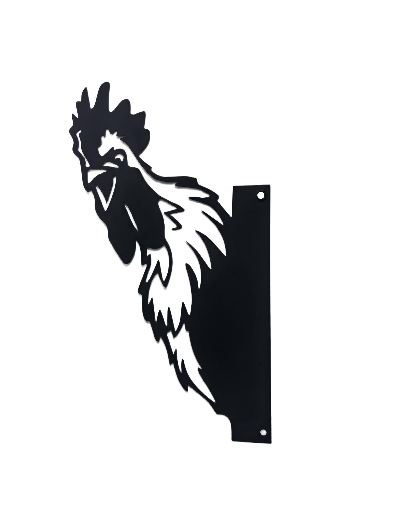 Steel Farm Animal Wall Art Decor Horse Sheep Cow Rooster Black Metal Signs - with Rooster | Sold by Uncle Wiener's Wholesale