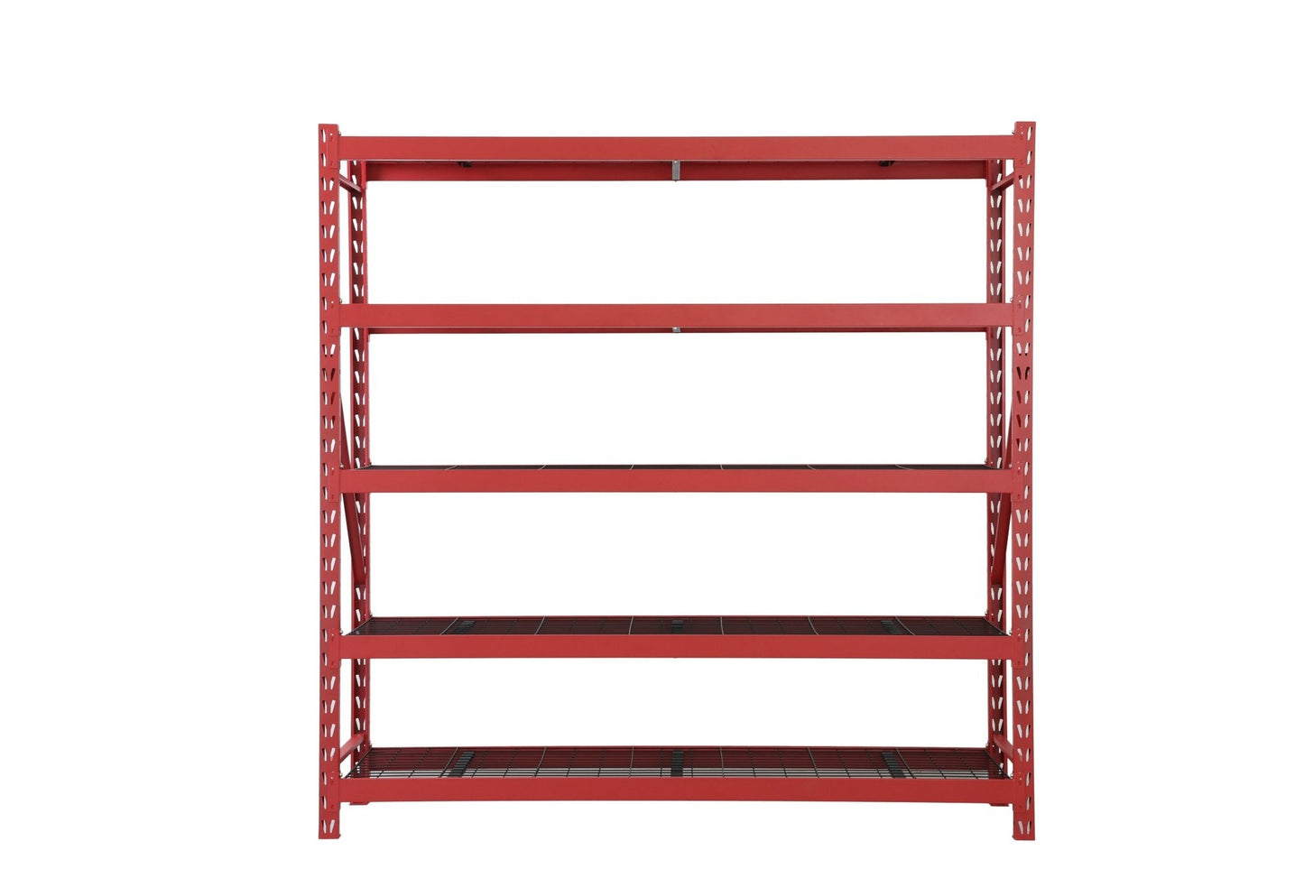 Steel Garage Storage Rack – 3, 4, 5 - Tier Heavy - Duty Industrial Shelving Units - Garage & Industrial Shelving Units with 5 Layer Red Racking 90" W x 24" D x 90" H | Sold by Uncle Wiener's Wholesale