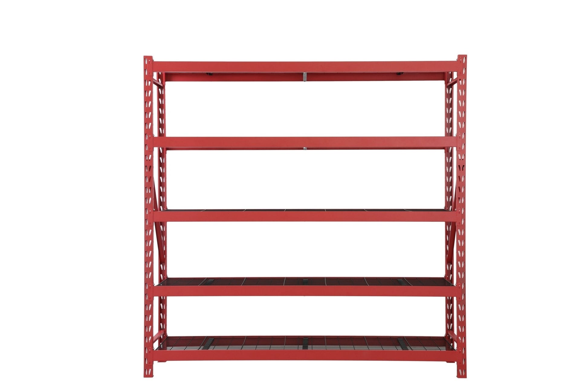 Steel Garage Storage Rack – 3, 4, 5 - Tier Heavy - Duty Industrial Shelving Units - Garage & Industrial Shelving Units with 5 Layer Red Racking 90" W x 24" D x 90" H | Sold by Uncle Wiener's Wholesale