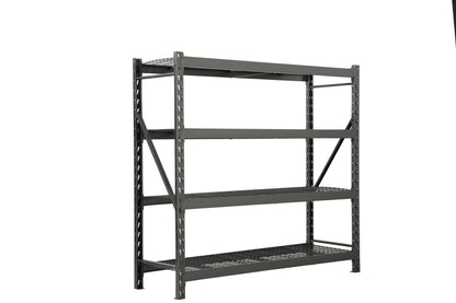 Steel Garage Storage Rack – 3, 4, 5 - Tier Heavy - Duty Industrial Shelving Units - Garage & Industrial Shelving Units with 4 Layer Gray Heavy Duty 77" W x 24" D x 78" H CR4195D | Sold by Uncle Wiener's Wholesale