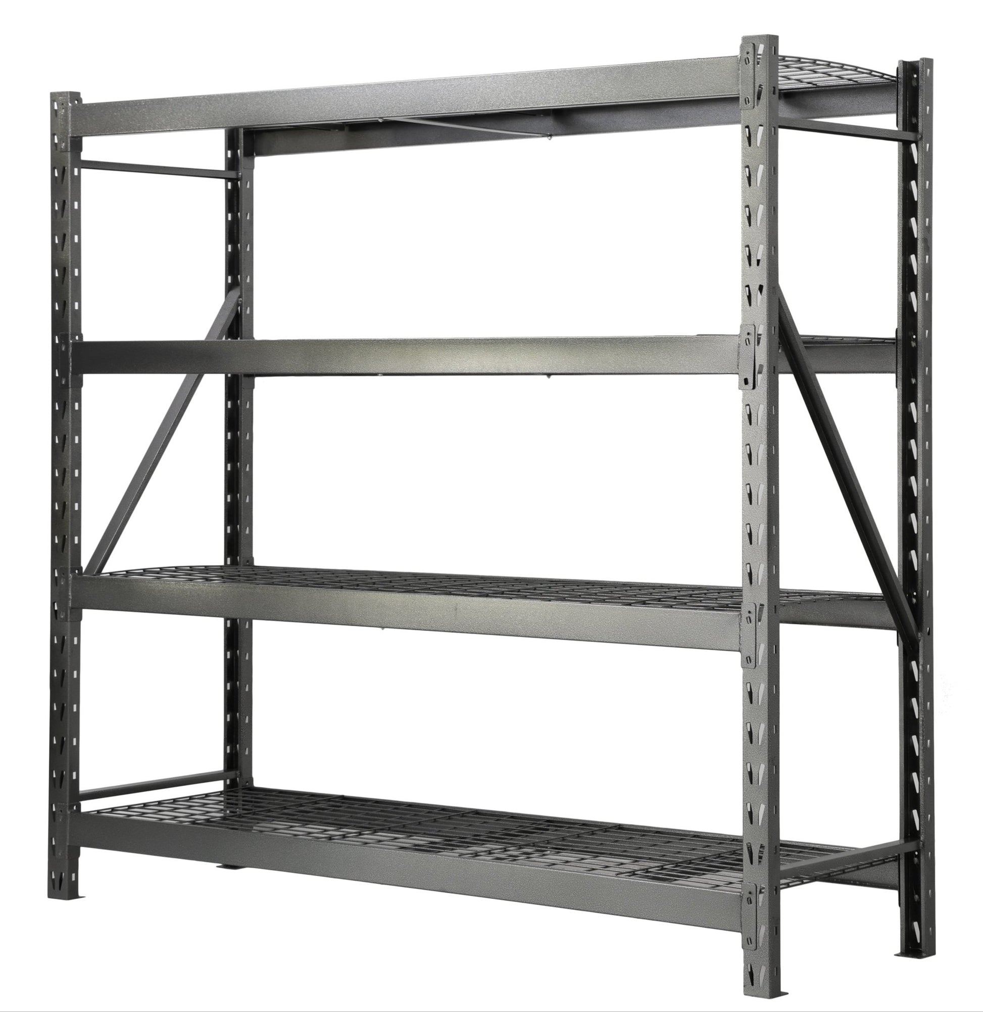 Steel Garage Storage Rack – 3, 4, 5 - Tier Heavy - Duty Industrial Shelving Units - Garage & Industrial Shelving Units with 4 Layer Gray Heavy Duty 77" W x 24" D x 78" H CR4195D | Sold by Uncle Wiener's Wholesale