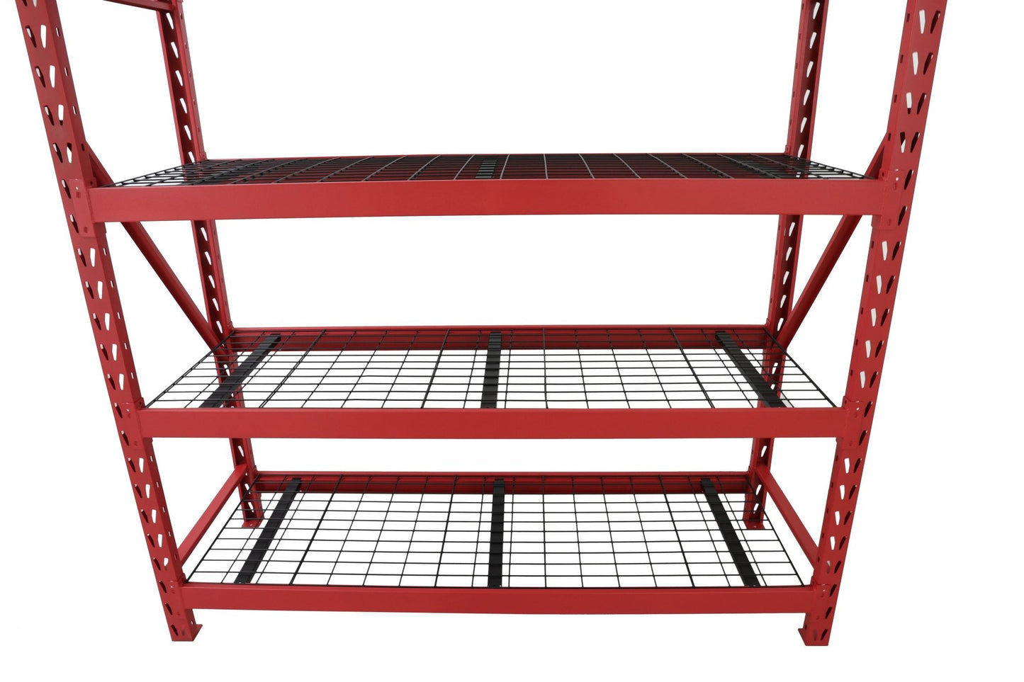 Steel Garage Storage Rack – 3, 4, 5 - Tier Heavy - Duty Industrial Shelving Units - Garage & Industrial Shelving Units with 4 Layer Red Racking 77" W x 24" D x 72" H | Sold by Uncle Wiener's Wholesale