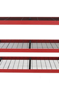 Steel Garage Storage Rack – 3, 4, 5 - Tier Heavy - Duty Industrial Shelving Units - Garage & Industrial Shelving Units with 5 Layer Red Racking 90" W x 24" D x 90" H | Sold by Uncle Wiener's Wholesale
