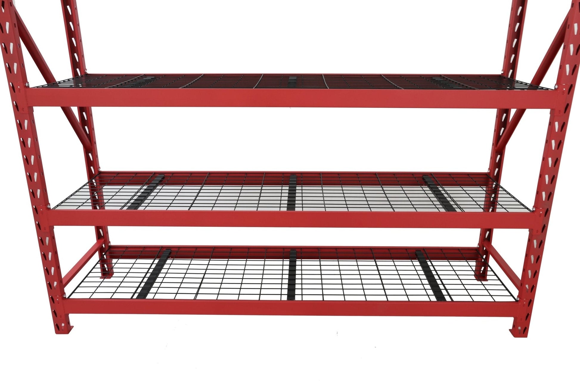 Steel Garage Storage Rack – 3, 4, 5 - Tier Heavy - Duty Industrial Shelving Units - Garage & Industrial Shelving Units with 5 Layer Red Racking 90" W x 24" D x 90" H | Sold by Uncle Wiener's Wholesale