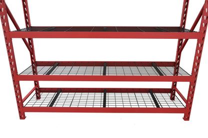 Steel Garage Storage Rack – 3, 4, 5 - Tier Heavy - Duty Industrial Shelving Units - Garage & Industrial Shelving Units with 5 Layer Red Racking 90" W x 24" D x 90" H | Sold by Uncle Wiener's Wholesale