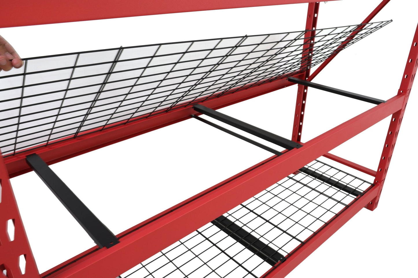 Steel Garage Storage Rack – 3, 4, 5 - Tier Heavy - Duty Industrial Shelving Units - Garage & Industrial Shelving Units with 4 Layer Red Racking 77" W x 24" D x 72" H | Sold by Uncle Wiener's Wholesale