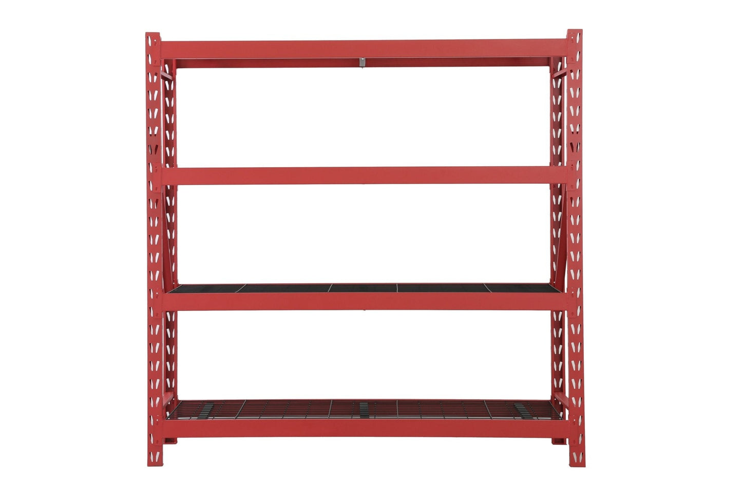 Steel Garage Storage Rack – 3, 4, 5 - Tier Heavy - Duty Industrial Shelving Units - Garage & Industrial Shelving Units with 4 Layer Red Racking 77" W x 24" D x 72" H | Sold by Uncle Wiener's Wholesale