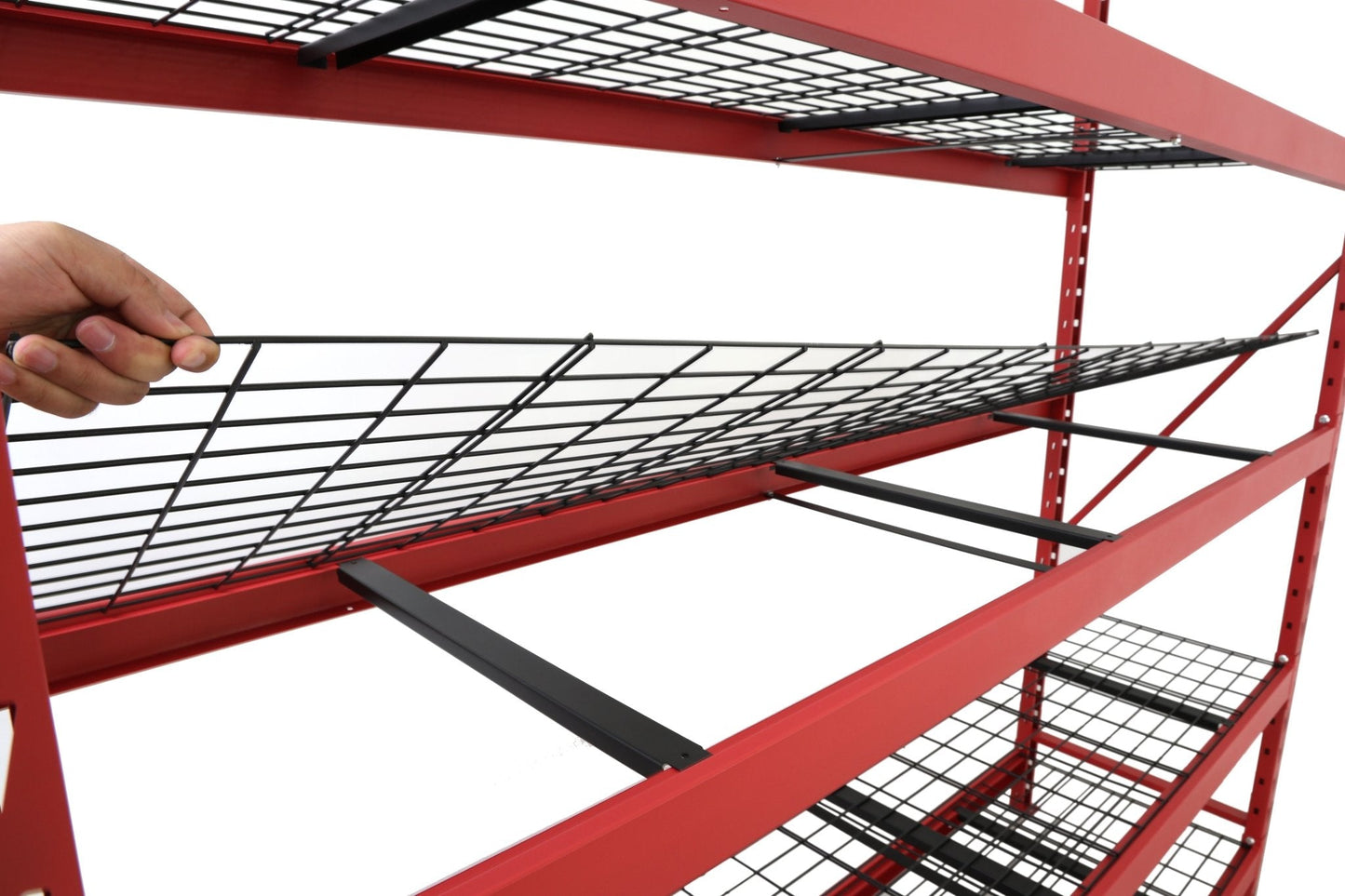 Steel Garage Storage Rack – 3, 4, 5 - Tier Heavy - Duty Industrial Shelving Units - Garage & Industrial Shelving Units with 5 Layer Red Racking 90" W x 24" D x 90" H | Sold by Uncle Wiener's Wholesale