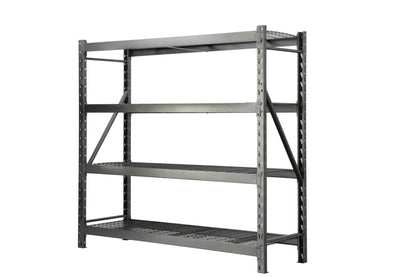 Steel Garage Storage Rack – 3, 4, 5 - Tier Heavy - Duty Industrial Shelving Units - Garage & Industrial Shelving Units with 4 Layer Gray Heavy Duty 77" W x 24" D x 78" H CR4195D | Sold by Uncle Wiener's Wholesale