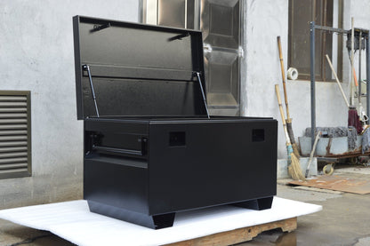 Steel Jobsite Tool Box – Heavy - Duty Locking Storage for Tough Work Environments - with 48″ x 25 1/4″ x 27.5″ | Sold by Uncle Wiener's Wholesale