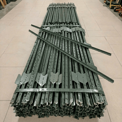 Steel T - Post Fence – 6 FT & 7 FT Options for Livestock and Garden Fencing - Garden & Landscaping with 7 FT 22822 | Sold by Uncle Wiener's Wholesale