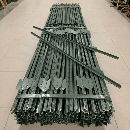 Steel T - Post Fence – 6 FT & 7 FT Options for Livestock and Garden Fencing - Garden & Landscaping with 7 FT 22822 | Sold by Uncle Wiener's Wholesale