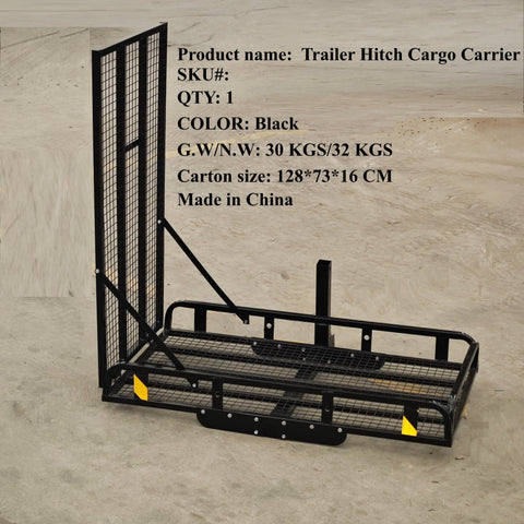 Steel Trailer Hitch Cargo Carrier with Ramp and 2” Receiver THCC500 - with | Sold by Uncle Wiener's Wholesale