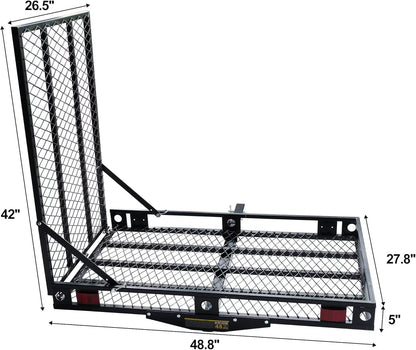 Steel Trailer Hitch Cargo Carrier with Ramp and 2” Receiver THCC500 - with | Sold by Uncle Wiener's Wholesale