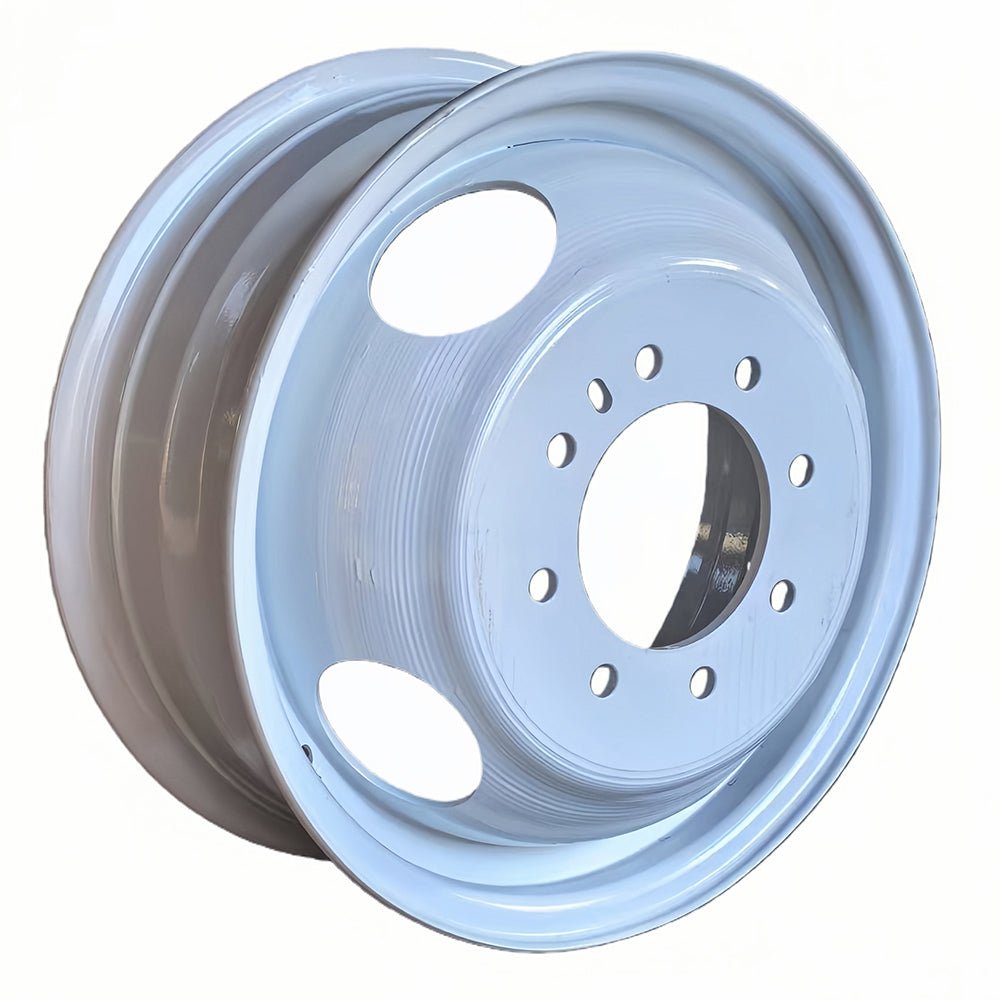 Steel Trailer Rims 12 14 15 16 Inch | 4, 5, 6 & 8 Lug White & Galvanized Trailer Wheels - with 14" x 5.5" – Spoke – 5 Lug 4.5" – White – 1865 lb | Sold by Uncle Wiener's Wholesale