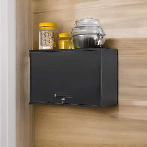 Steel Wall Cabinet 31.5″ × 15.7″ × 21.7″ Black Garage Storage Unit YCDM31 - with | Sold by Uncle Wiener's Wholesale