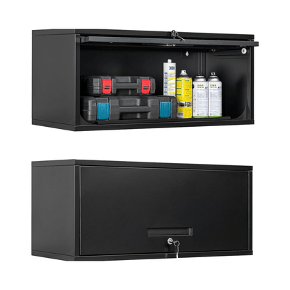 Steel Wall Storage Cabinet 31.5″ × 11.8″ × 13.8″ Black Metal Organizer YCDM32 - with | Sold by Uncle Wiener's Wholesale