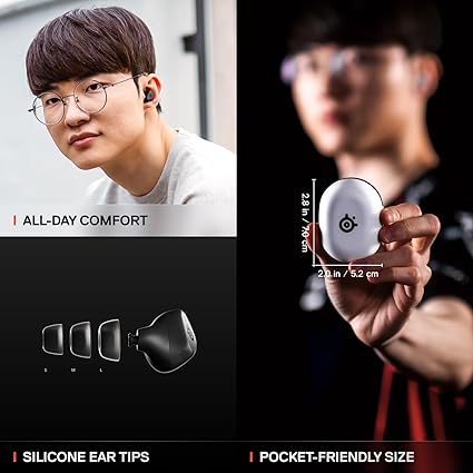 SteelSeries Arctis GameBuds – Dual Wireless Gaming Earbuds with ANC & 40H Battery - with Black | Sold by Uncle Wiener's Wholesale