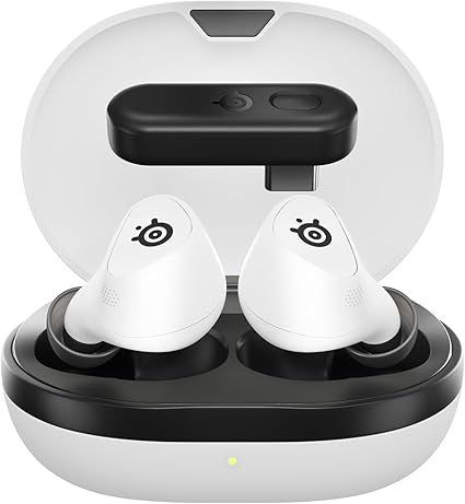 SteelSeries Arctis GameBuds – Dual Wireless Gaming Earbuds with ANC & 40H Battery - with White | Sold by Uncle Wiener's Wholesale