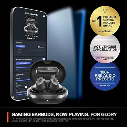 SteelSeries Arctis GameBuds – Dual Wireless Gaming Earbuds with ANC & 40H Battery - with Black | Sold by Uncle Wiener's Wholesale