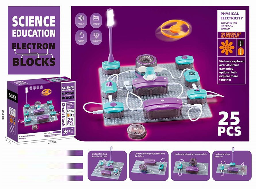 STEM Building Block Set – Educational Construction Toy Kit (Battery-Fr ...