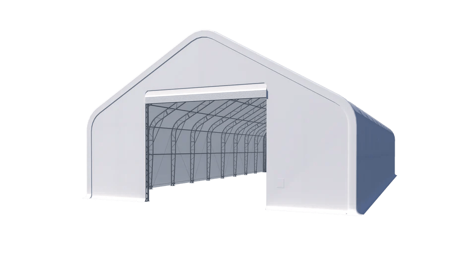Storage Building Tarp Replacements – Heavy - Duty PE & PVC Cover Options - with 40x80x23 Main Cover All White 26.5 oz PVC 750 GSM 258362 | Sold by Uncle Wiener's Wholesale