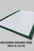 Storage Building Tarp Replacements – Heavy - Duty PE & PVC Cover Options - with REPLACMEMT MAIN BODY COVER 20X32 14.5 OZ PVC | Sold by Uncle Wiener's Wholesale