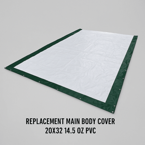 Storage Building Tarp Replacements – Heavy - Duty PE & PVC Cover Options - with REPLACMEMT MAIN BODY COVER 20X32 14.5 OZ PVC | Sold by Uncle Wiener's Wholesale