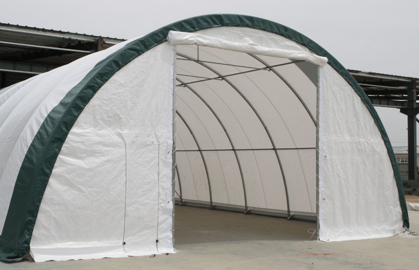 Storage Building Tarp Replacements – Heavy - Duty PE & PVC Cover Options - with 30' Wide Front & Rear Panel Door & Panel Replacement 15 OZ | Sold by Uncle Wiener's Wholesale