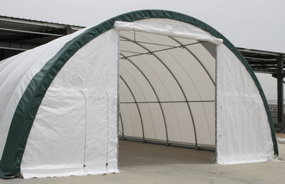 Storage Building Tarp Replacements – Heavy - Duty PE & PVC Cover Options - with 30' Wide Front & Rear Panel Door & Panel Replacement 15 OZ | Sold by Uncle Wiener's Wholesale