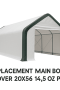 Storage Building Tarp Replacements – Heavy - Duty PE & PVC Cover Options - with REPLACMEMT MAIN BODY COVER 20X56 14.5 OZ PVC | Sold by Uncle Wiener's Wholesale
