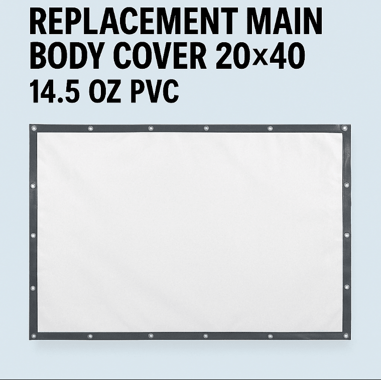 Storage Building Tarp Replacements – Heavy - Duty PE & PVC Cover Options - with REPLACMEMT MAIN BODY COVER 20X40 14.5 OZ PVC | Sold by Uncle Wiener's Wholesale