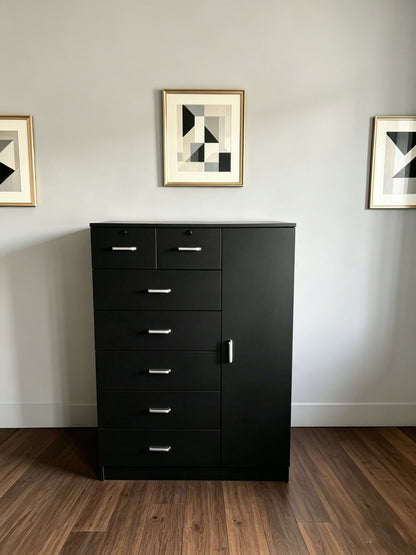 Storage Cabinet Dresser with Drawers & Door MODERN SKU 113226 - with Black | Sold by Uncle Wiener's Wholesale
