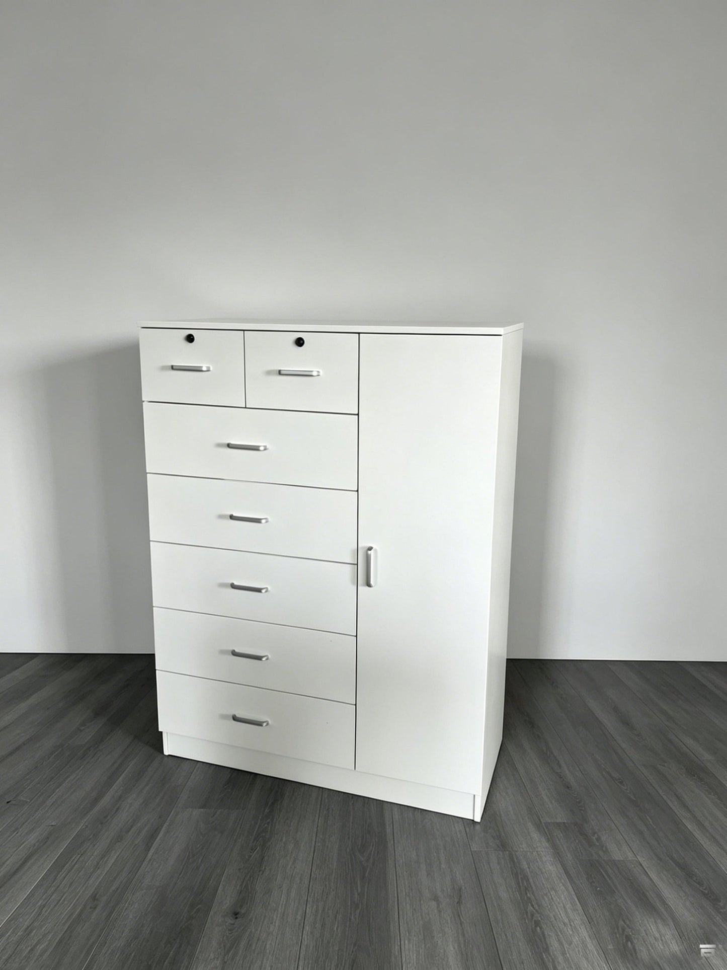 Storage Cabinet Dresser with Drawers & Door MODERN SKU 113226 - with White | Sold by Uncle Wiener's Wholesale