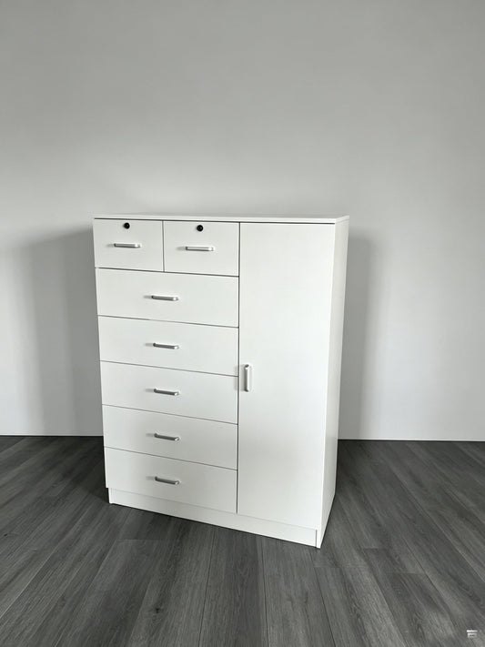 Storage Cabinet Dresser with Drawers & Door MODERN SKU 113226 - with White | Sold by Uncle Wiener's Wholesale