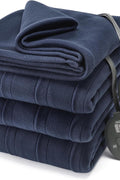 Sunbeam Royal Ultra Fleece Heated Electric Blanket Queen Size, 90" x 84", 12 Heat Settings, 12 - Hour Selectable Auto Shut - Off, Fast Heating, Machine Washable, Warm and Cozy, Indigo - with Indigo | Sold by Uncle Wiener's Wholesale