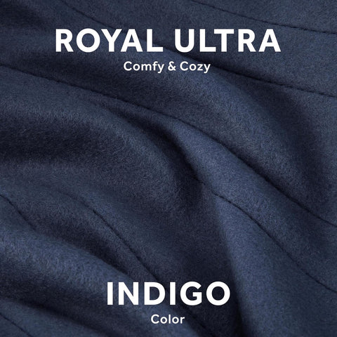 Sunbeam Royal Ultra Fleece Heated Electric Blanket Queen Size, 90" x 84", 12 Heat Settings, 12 - Hour Selectable Auto Shut - Off, Fast Heating, Machine Washable, Warm and Cozy, Indigo - with Indigo | Sold by Uncle Wiener's Wholesale