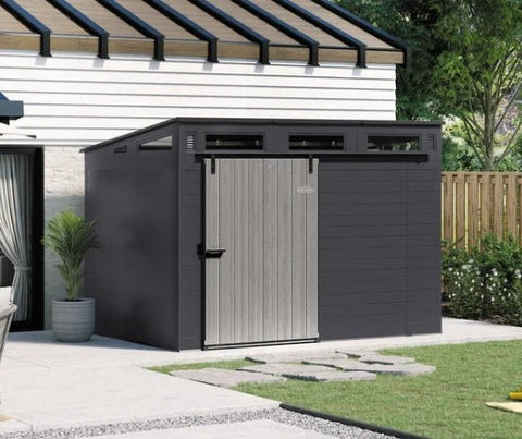 Suncast 10x7 Barndoor Shed – Durable Outdoor Storage Solution CO11234 - with | Sold by Uncle Wiener's Wholesale