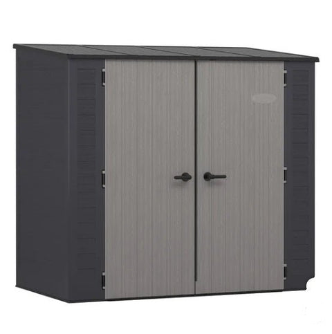 Suncast 7x4 Modern Resin Storage Shed – Durable Outdoor Organizer | CO11235 - with | Sold by Uncle Wiener's Wholesale