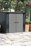 Suncast 7x4 Modern Resin Storage Shed – Durable Outdoor Organizer | CO11235 - with | Sold by Uncle Wiener's Wholesale
