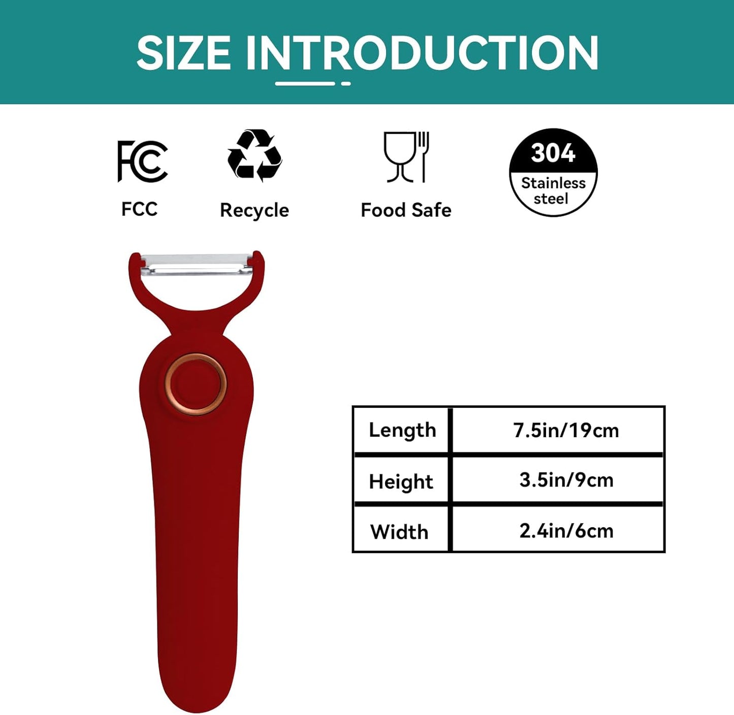 SUNHAIXIA 3 in 1 Electric Vegetable Peeler USB Rechargeable Automatic Fruit and Vegetable Peeler - Kitchen Appliances with Red | Sold by Uncle Wiener's Wholesale