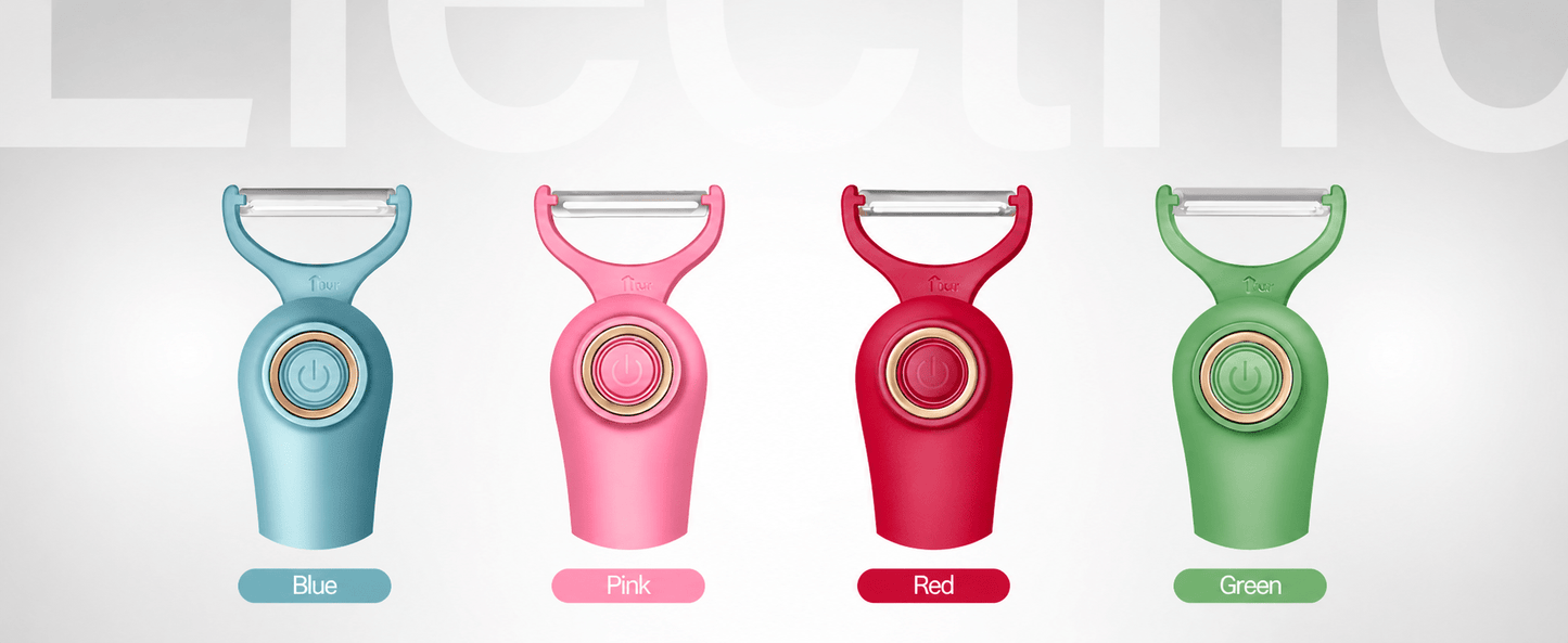 SUNHAIXIA 3 in 1 Electric Vegetable Peeler USB Rechargeable Automatic Fruit and Vegetable Peeler - Kitchen Appliances with Red | Sold by Uncle Wiener's Wholesale