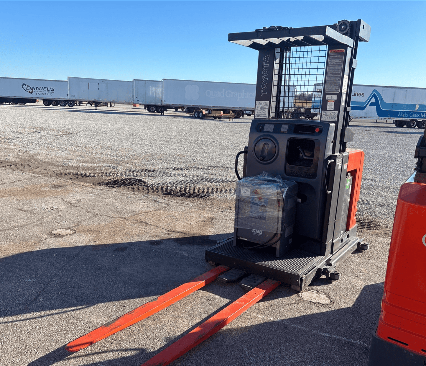 Surplus Toyota Electric Order Pickers – Warehouse Forklift | Narrow Aisle Picker - with 213" | Sold by Uncle Wiener's Wholesale