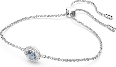 SWAROVSKI Angelic Square Bracelet, Square Cut Blue Crystal on a Rhodium Finished Setting, Part of the Swarovski Angelic Square Collection - with | Sold by Uncle Wiener's Wholesale