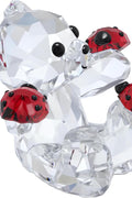 Swarovski Kris Bear Good Luck Bear Figurine, Ladybug Motif with Multicolored Crystals, Part of The Swarovski Kris Bear Collection - with | Sold by Uncle Wiener's Wholesale