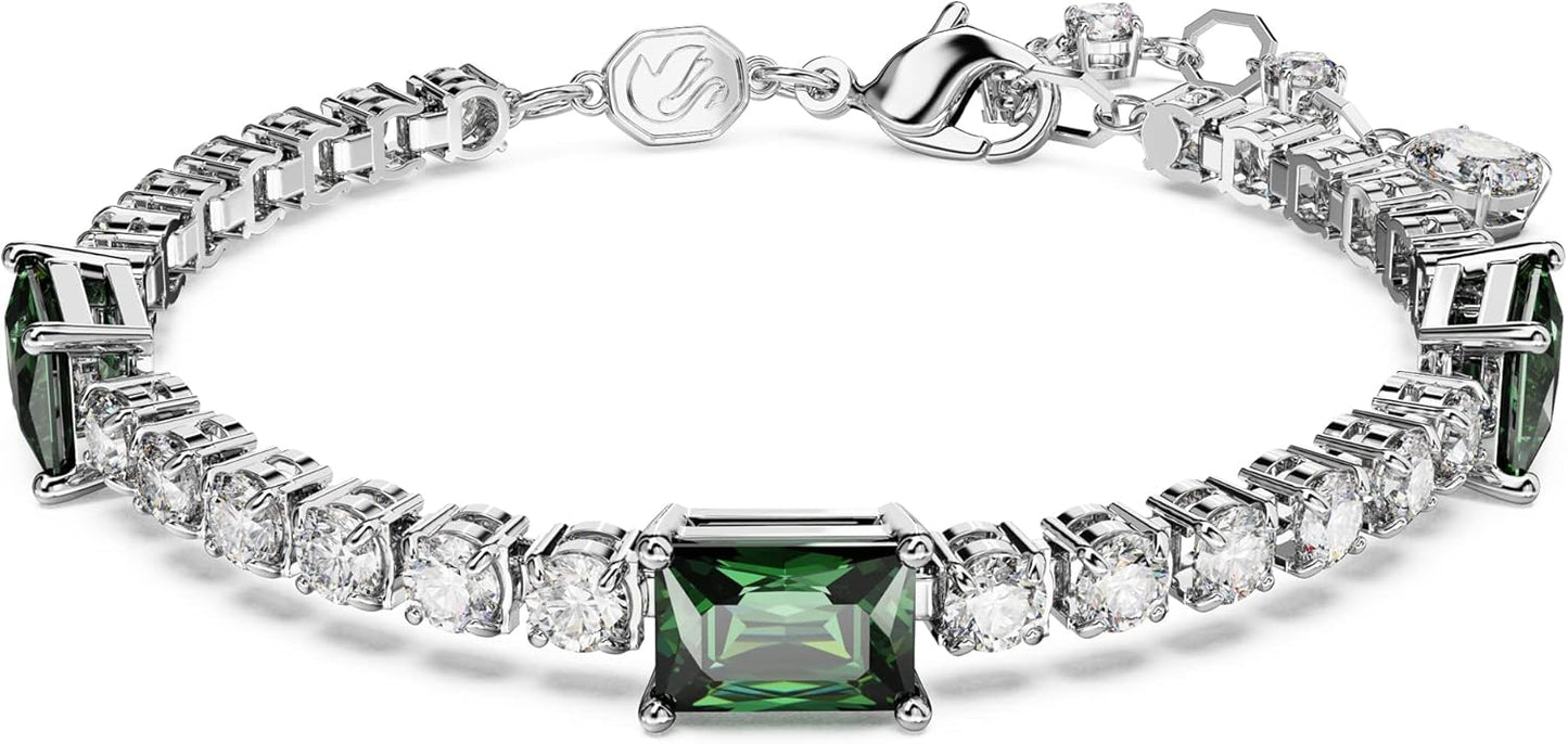 Swarovski Matrix Tennis Bracelet, Pink and Clear Round - Cut Stones in a Rhodium Finished Setting - with | Sold by Uncle Wiener's Wholesale